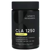 Sports Research, CLA 1250 Max Potency 1250 mg, Лінолева кислот...