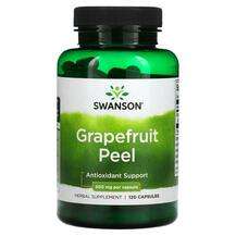 Swanson, Грейпфрут, Grapefruit Peel 600 mg, 120 капсул