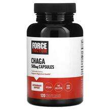 Force Factor, Chaga 500 mg, 120 Vegetable Capsules