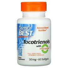 Doctor's Best, Tocotrienols with EVNol SupraBio 50 mg, 60 Soft...