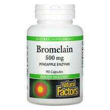 Natural Factors, Bromelain 500 mg 90, Бромелайн, 90 капсул