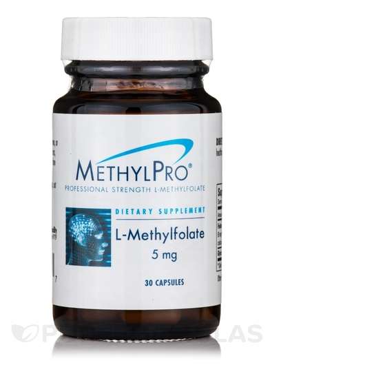 Основне фото товара MethylPro, L-Methylfolate 5 mg, L-5-метилтетрагідрофолат, 30 к...