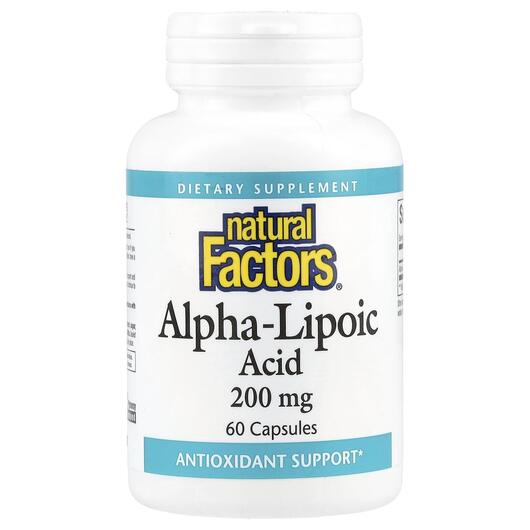 Основне фото товара Alpha-Lipoic Acid 200 mg, Альфа-ліпоєва, 60 капсул