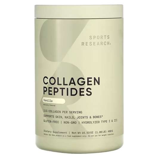 Collagen Peptides Hydrolyzed Type I & III Collagen Vanilla Bean 1, 478.88 g
