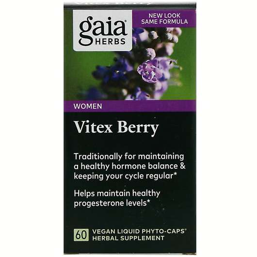 Основне фото товара Gaia Herbs, Vitex Berry for Women, Авраамове дерево, 60 капсул