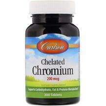 Carlson, Chelated Chromium 200 mcg, Хром 200 мкг, 300 таблеток
