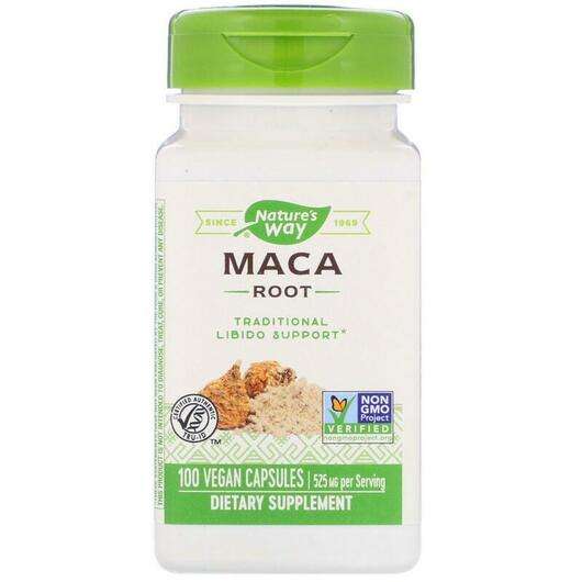 Основне фото товара Nature's Way, Maca Root 525 mg, Мака 525 мг Корінь, 100 к...