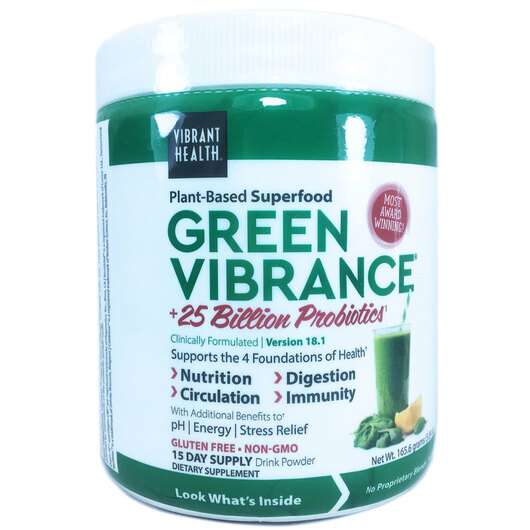 Green Vibrance +25 Billion Probiotics, Суперфудс, 165 г