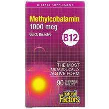 Natural Factors, B12 Methylcobalamin 1000 mcg, Метилкобаламін ...