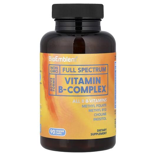 Основное фото товара BioEmblem, B-комплекс, Vitamin B-Complex, 90 капсул