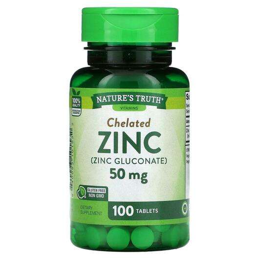 Zinc Chelated 50 mg, Цинк Хелатний 50 мг, 100 таблеток