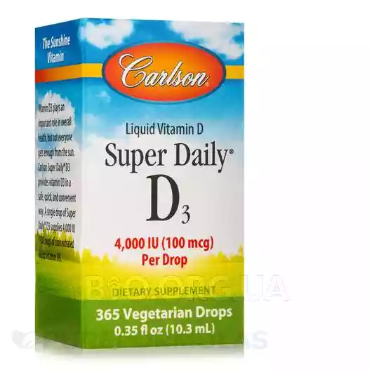 Фото товару Super Daily D3 4000 IU 100 mcg 365 Vegetarian Drops /