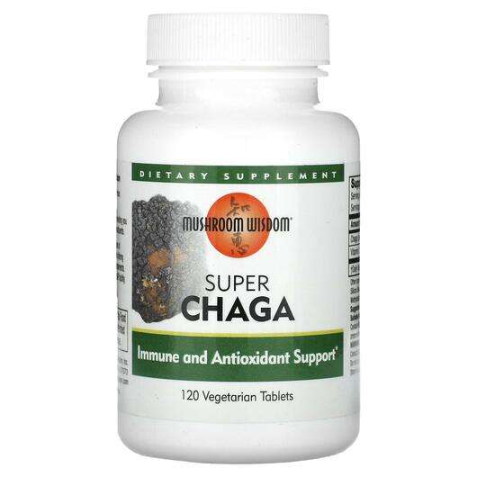 Основное фото товара Mushroom Wisdom, Грибы Чага, Super Chaga, 120 таблеток