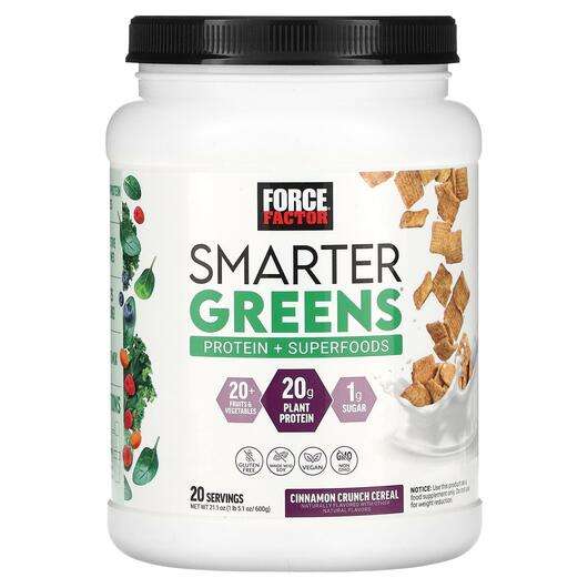 Основное фото товара Force Factor, Суперфуд, Smarter Greens Protein + Superfoods Ci...