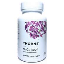 Thorne, NiaCel 400, Нікотинамід Рибозид 400 мг, 60 капсул