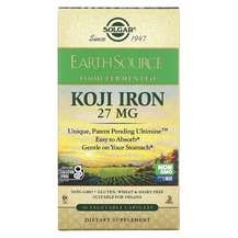 Solgar, Fermented Koji Iron 27 mg, Залізо, 30 капсул
