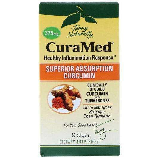 Основне фото товара EuroPharma, CuraMed 375 mg, Куркумін 375 мг, 60 капсул