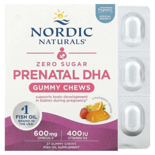 Основное фото товара Мультивитамины для беременных, Zero Sugar Prenatal DHA Strawbe...