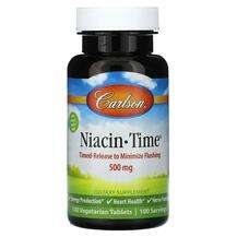 Carlson, Niacin-Time 500 mg, Ніацин, 100 таблеток