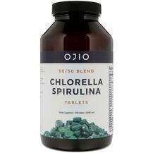 Ojio, Chlorella Spirulina 50/50 Blend 250 mg, 1000 Tablets