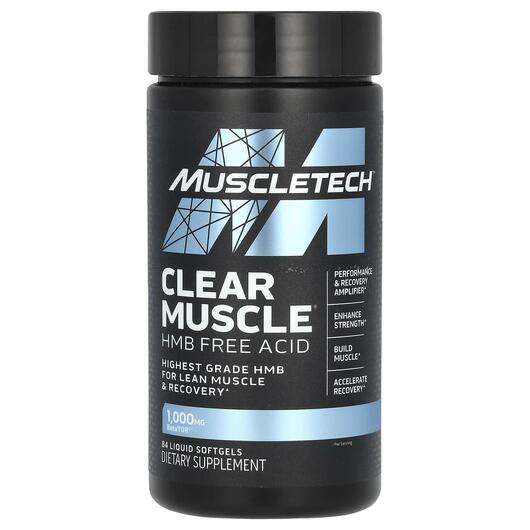 Основне фото товара Muscletech, Clear Muscle HMB Free Acid, Спортивне харчування, ...