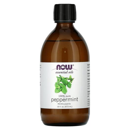 Основне фото товара NOW Foods, Pure Essential Oil Peppermint, Ефірна олія, 473 мл