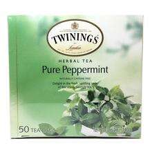 Herbal Tea Pure Peppermint Caffeine Free 50 Tea Ba, Трав'яний чай М'ята перцева без кофеїну 50 чайних пакетиків, 100 г