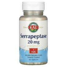 KAL, Серрапептаза, Serrapeptase 20 mg, 90 таблеток