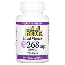 Natural Factors, Витамин E Токоферолы, Mixed Vitamin E 268 mg ...