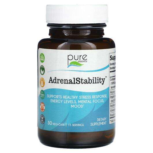Основне фото товара Pure Essence, Adrenal Stability, Підтримка наднирників, 30 капсул