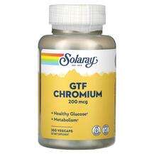 Solaray, Хром, GTF Chromium 200 mcg, 200 капсул