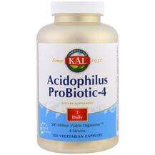 KAL, Acidophilus Probiotic-4, Ацидофілус, 250 капсул