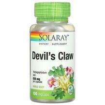 Solaray, Коготь дьявола 525 мг, Devil's Claw 525 mg, 100 капсул