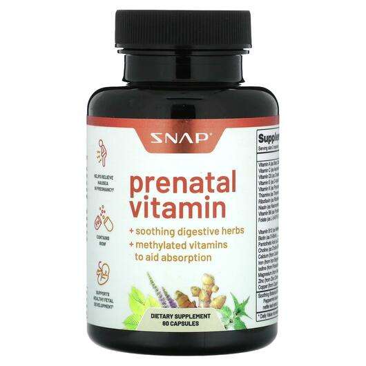 Основное фото товара Snap Supplements, Мультивитамины для беременных, Prenatal Vita...