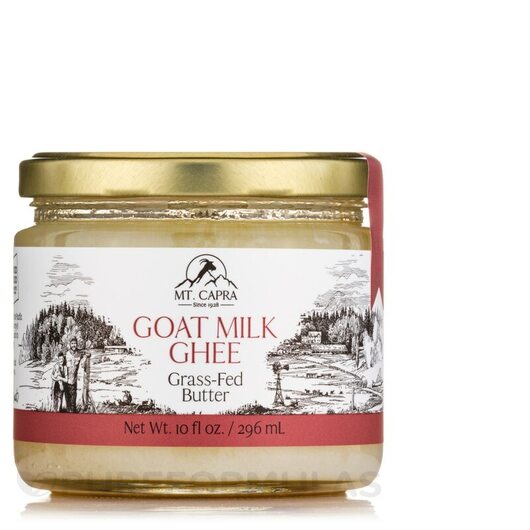 Основное фото товара Mt. Capra, Козье молоко, Goat Milk Ghee Grass-Fed Butter, 296 мл