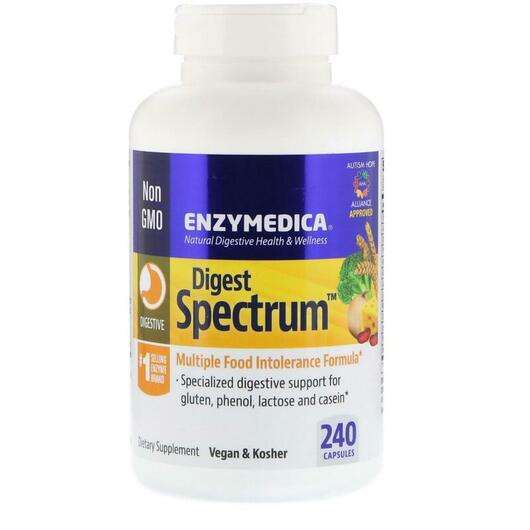 Основне фото товара Enzymedica, Digest Spectrum, Травні Ферменти, 240 капсул