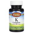 Carlson, K Complete K1 & K2 as MK-4 & MK-7, 45 Soft Gels