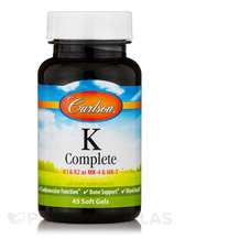 Carlson, Витамин K2, K Complete K1 & K2 as MK-4 & MK-7...