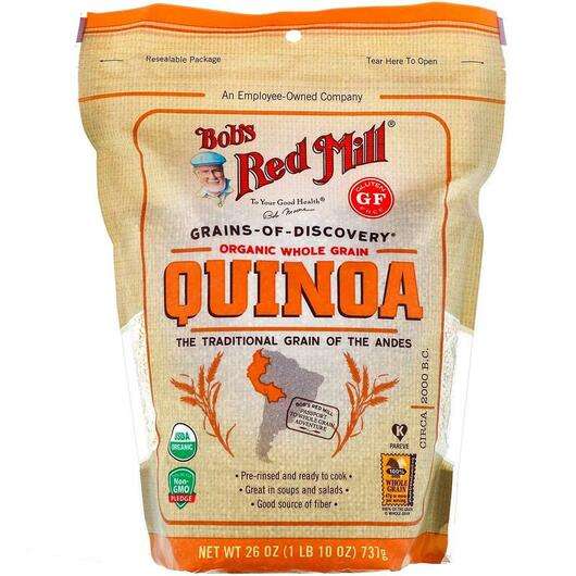 Organic Whole Grain Quinoa Gluten Free, Кіноа, 737 г