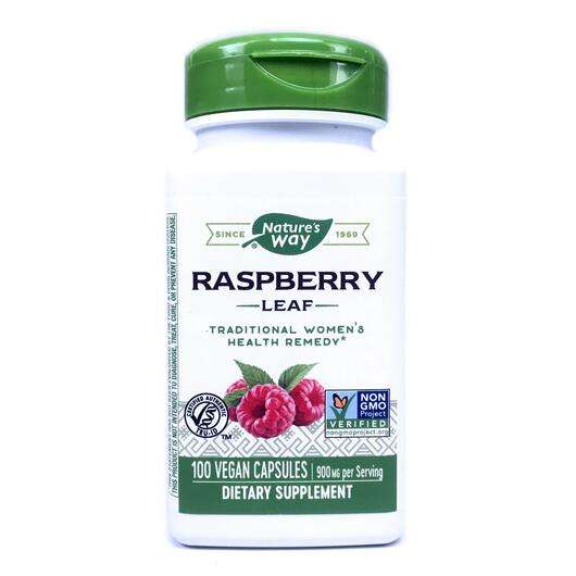 Основне фото товара Nature's Way, Raspberry Leaf, Малина 450 мг, 100 капсул