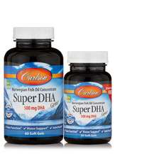 Carlson, ДГК, Super DHA Gems 500 mg, 60 + 20 капсул