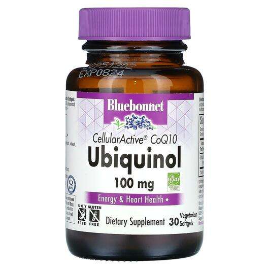 Основное фото товара Bluebonnet, Коэнзим Q10, CellularActive CoQ10 Ubiquinol 100 mg...