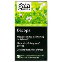 Gaia Herbs, Bacopa, Бакопа, 60 капсул