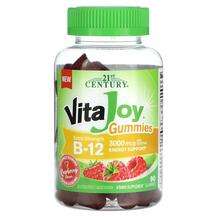 Витамин B12, VitaJoy Gummies B-12 Extra Strength Raspberry 150...