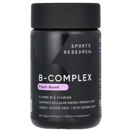 Основне фото товара Sports Research, B-Complex Plant-Based, B-комплекс, 60 капсул