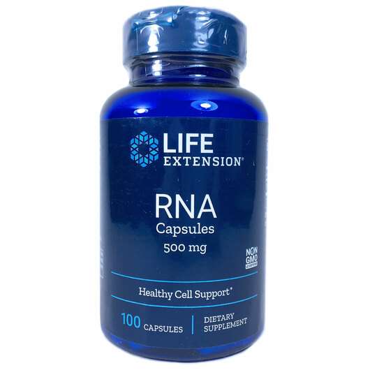 Основне фото товара Life Extension, RNA Capsules 500 mg, РНК 500 мг, 100 капсул