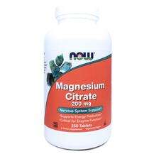 Now, Magnesium Citrate 200 mg, Цитрат Магнію 200 мг, 250 таблеток