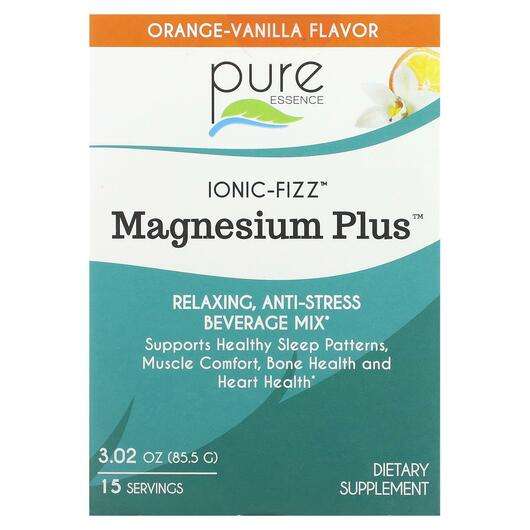 Основное фото товара Магний, Ionic-Fizz Magnesium Plus Orange-Vanilla Flavor 15 Sti...