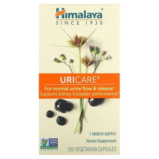 Основне фото товара Himalaya, UriCare, Підтримка рівня сечової кислоти, 120 капсул