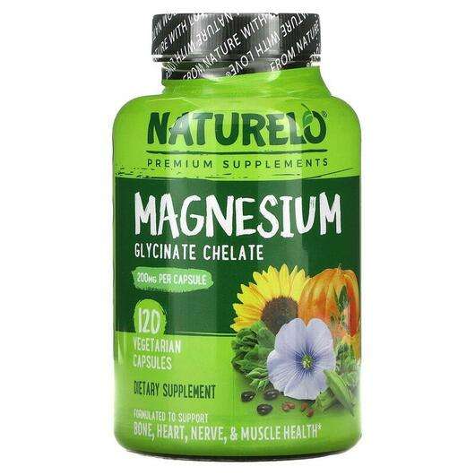 Основне фото товара Naturelo, Magnesium with Organic Veggies & Seeds 200 mg, М...